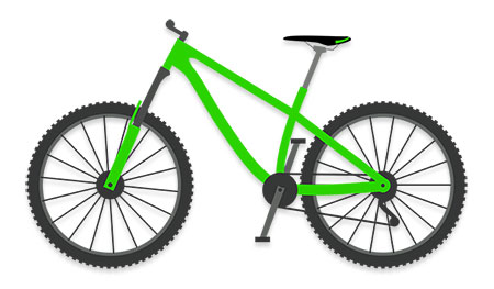 green bicycle