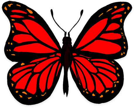 red butterfly