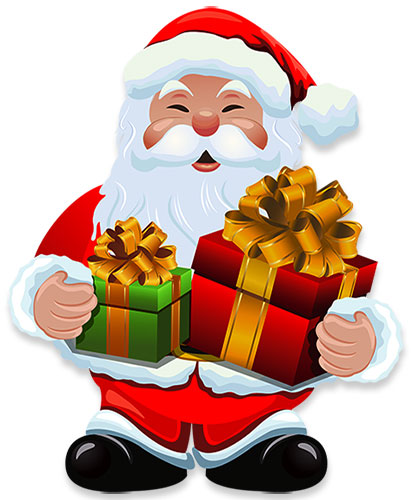 Santa with gifts