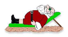 Santa relaxing