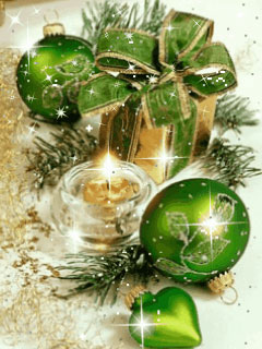 green ornaments