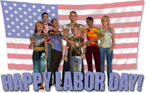 Happy Labor Day flag